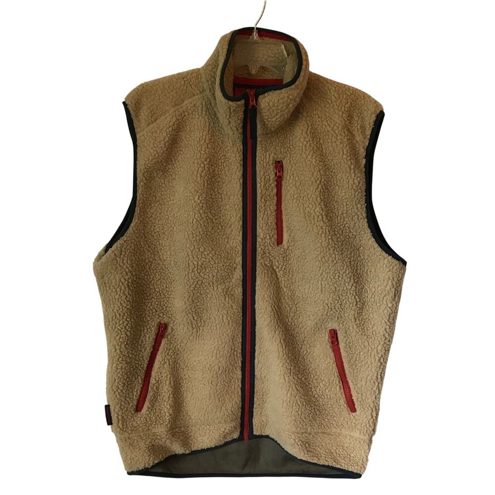Southern Proper Vest Large Mens Sherpa Zip Front Sleeveless Warm Fall Winter L